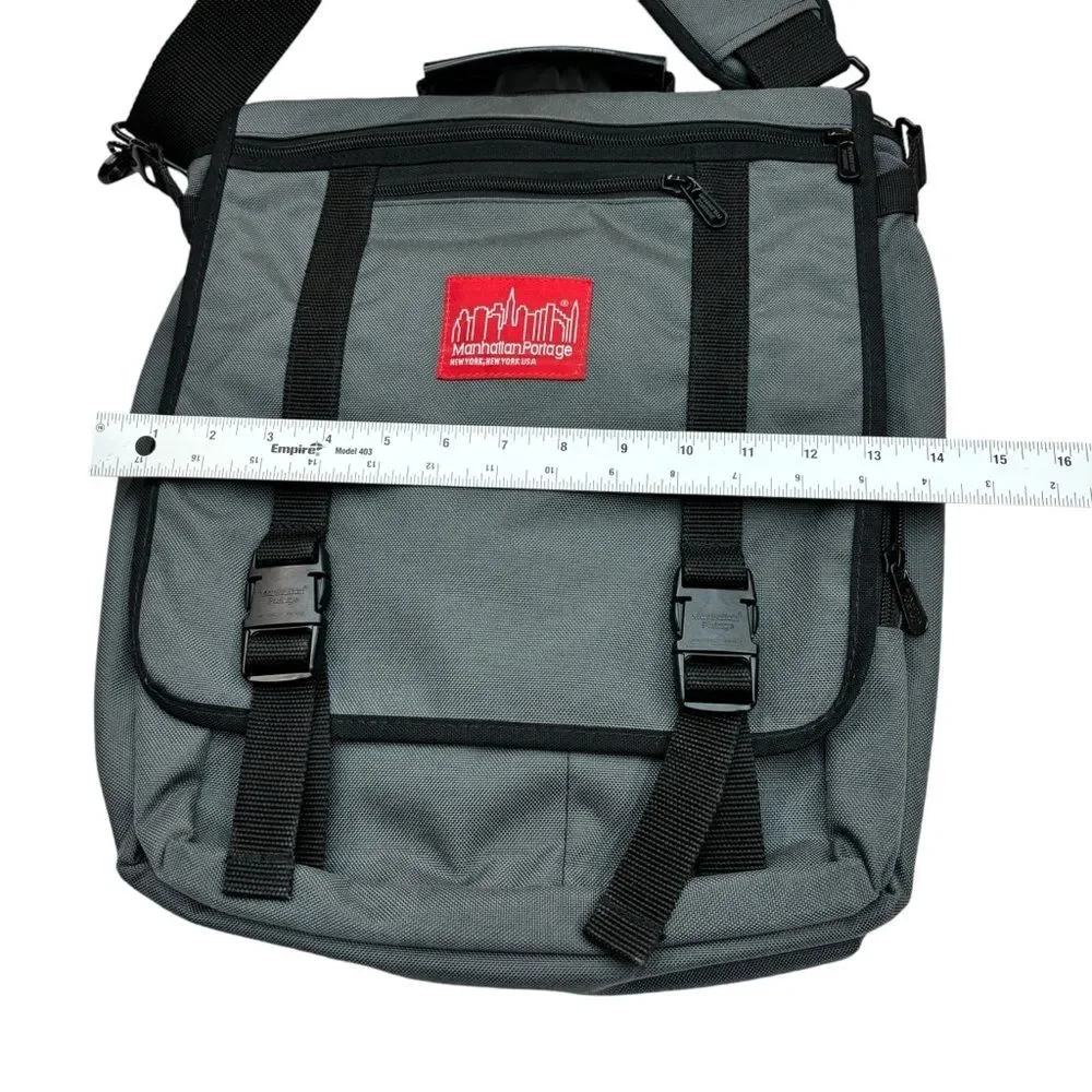 Manhattan Portage Commuter Laptop Bag Messenger Laptop Travel (Grey)